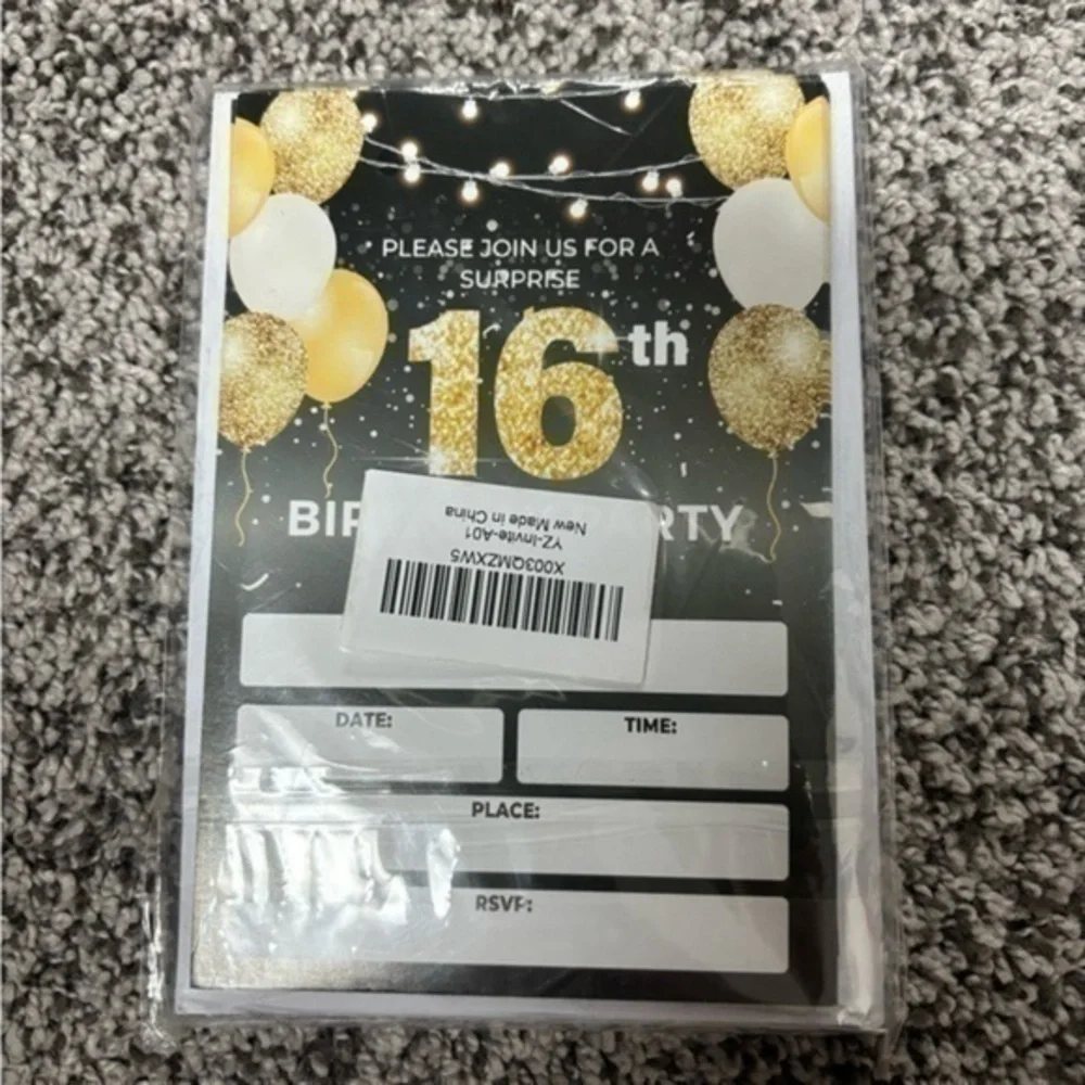 New Surprise 16th Birthday Party Invites